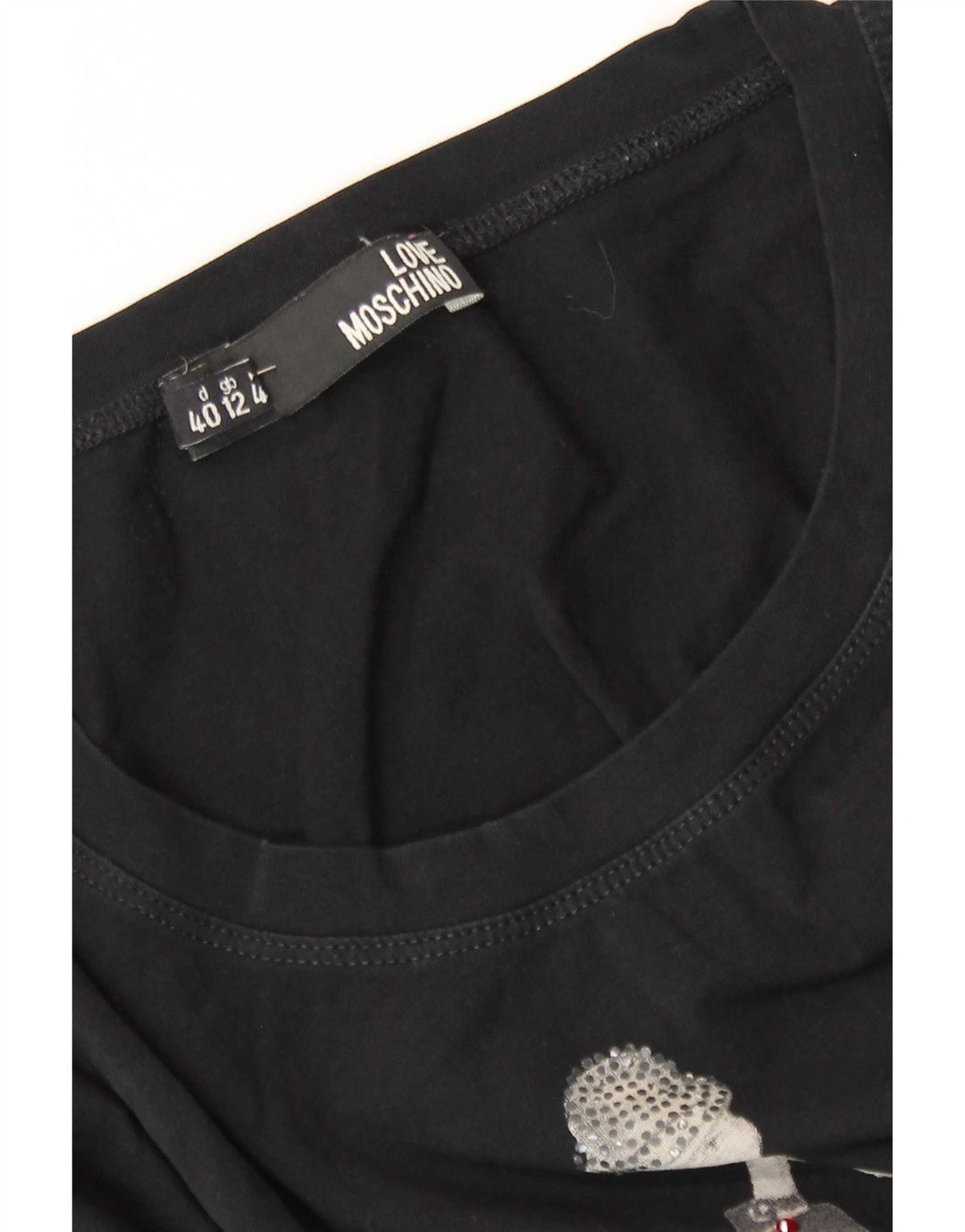 Moschino Γυναικείο τοπ μακρυμάνικο UK 12 μεσαίο μαύρο