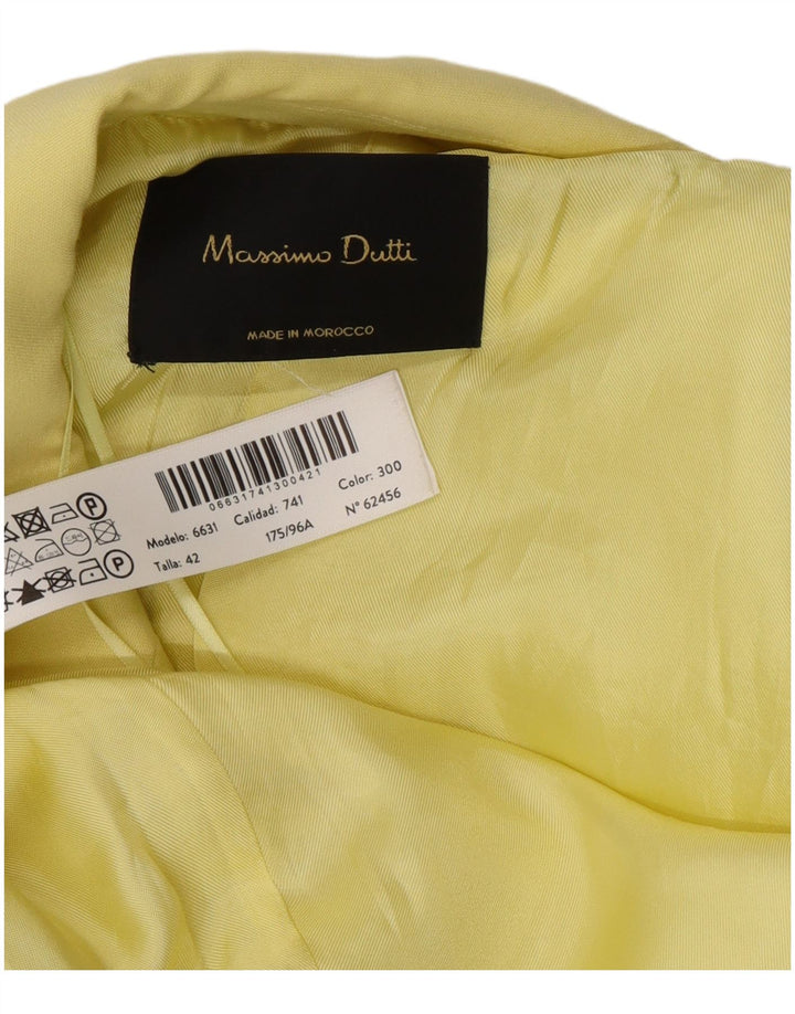 Massimo Dutti Γυναικείο Πανωφόρι EU 42 Μεγάλη κίτρινη βισκόζη