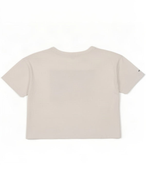Zara Γυναικείο γραφικό T-Shirt Top UK 16 Large λευκό βαμβακερό