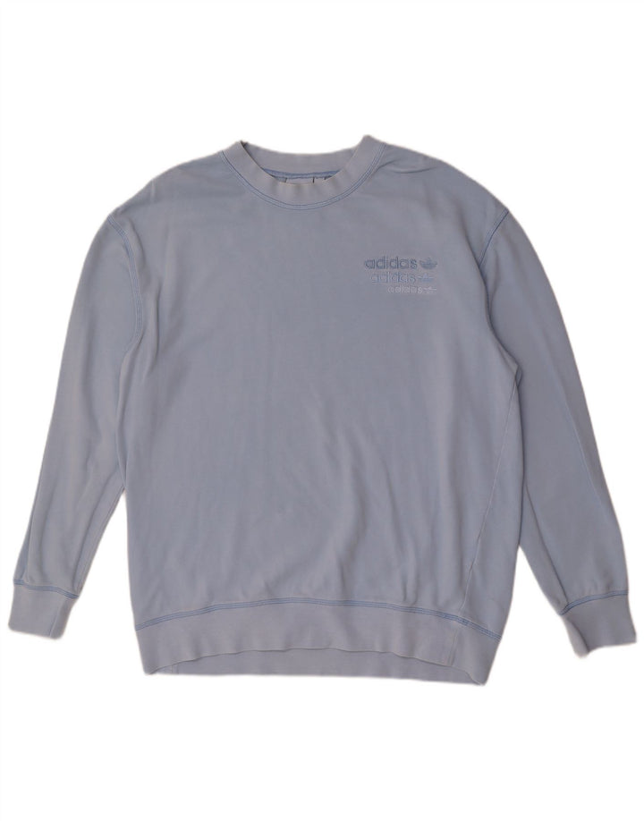 Ανδρικό φούτερ Adidas Jumper μεγάλο μπλε βαμβακερό