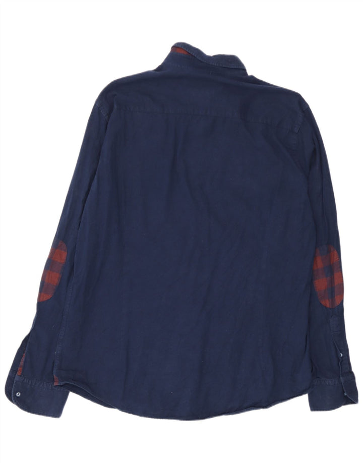 Ανδρικό πουκάμισο Massimo Dutti XL Navy Blue