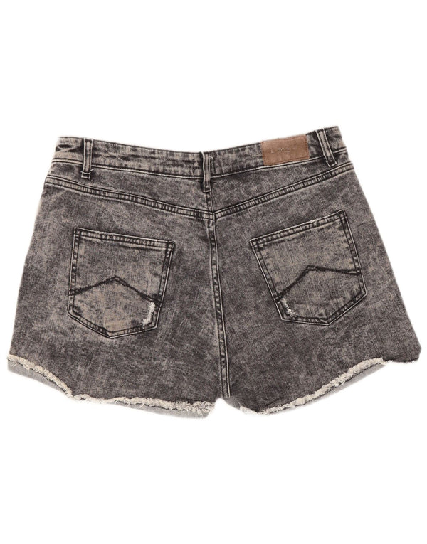 Carrera Womens Acid Wash Denim Hot Pants IT 46 Large W31 Γκρι βαμβακερό