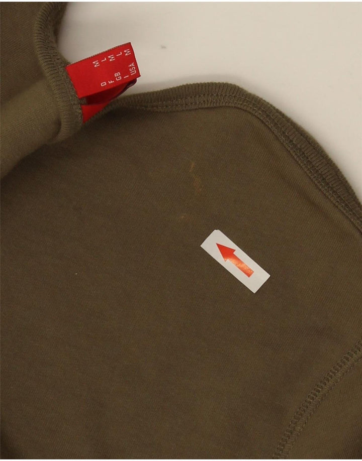 Esprit Γυναικείο Crop Graphic Top Μακρύ μανίκι UK 14 Μεσαίο πράσινο βαμβακερό