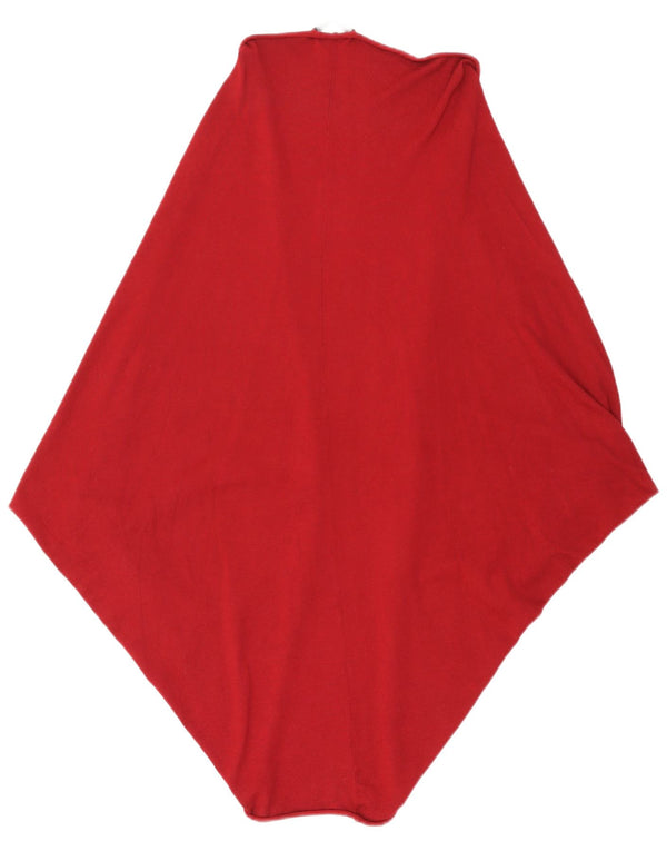 ZARA Γυναικείο Longline Open Cardigan πουλόβερ UK 14 Medium Maroon