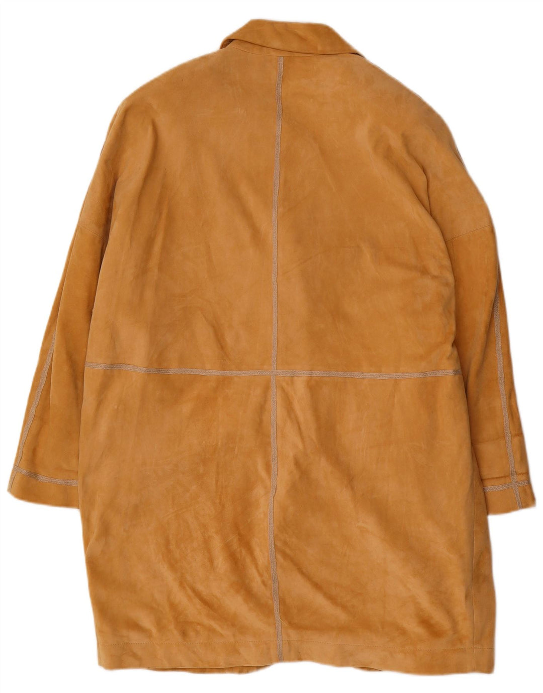 KEMPER Γυναικείο Υπερμεγέθη Σουέντ Πανωφόρι EU 40 Δερμάτινο Μεσαίο Καφέ