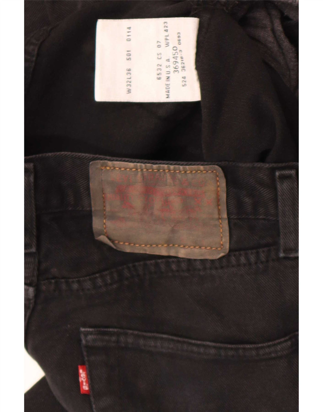 Γυναικείο τζιν Levi's Straight W32 L27 Μαύρο