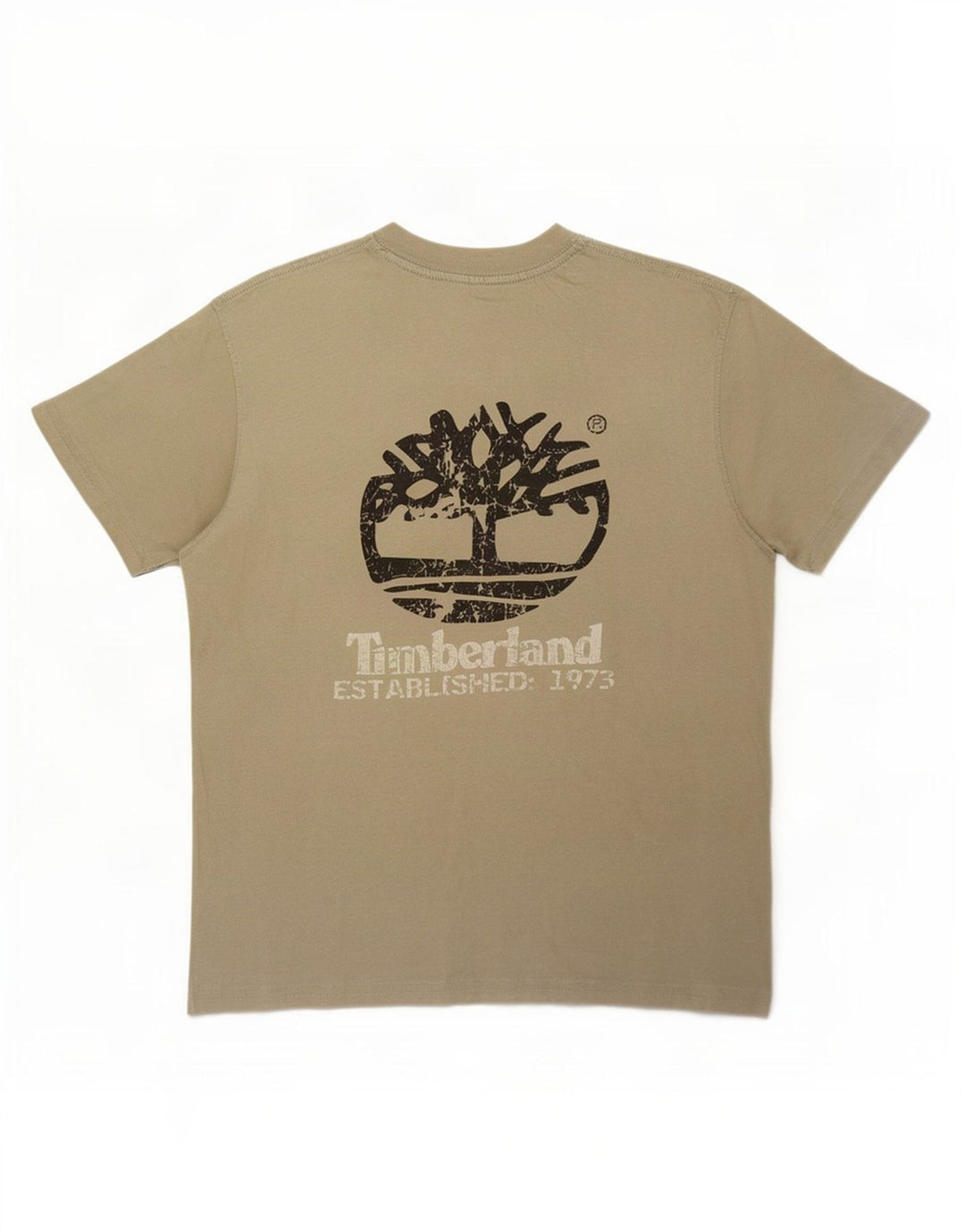 Ανδρικό γραφικό T-Shirt Timberland Top Μικρό Χακί Βαμβακερό