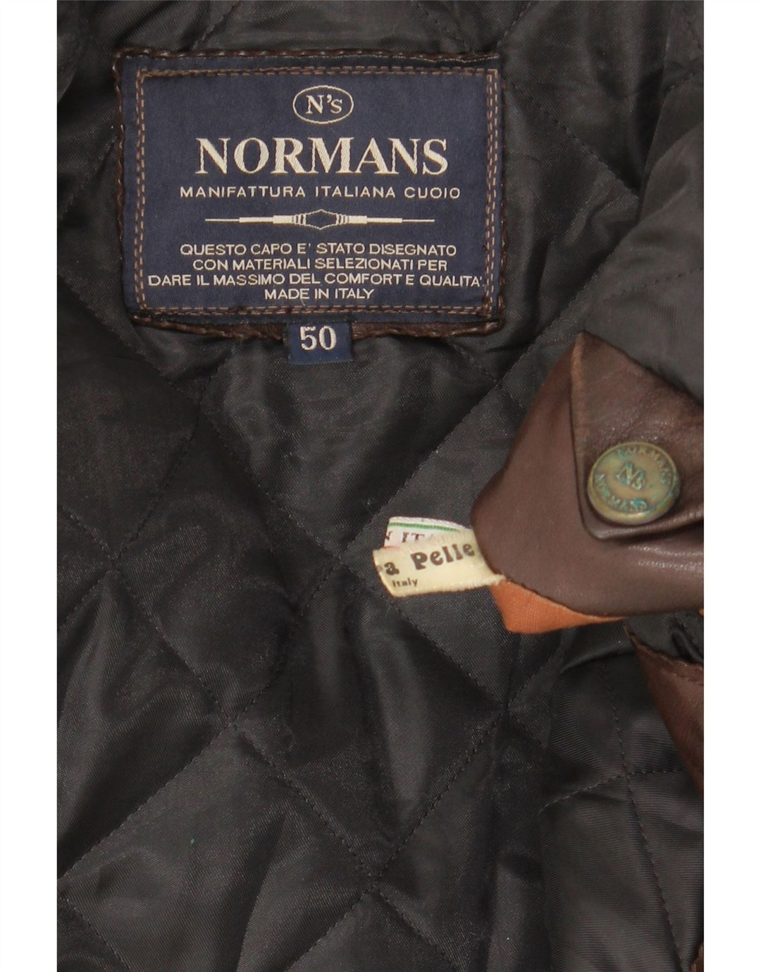 Vintage Ανδρικό Δερμάτινο Μπουφάν IT 50 Μεγάλο Καφέ Δερμάτινο