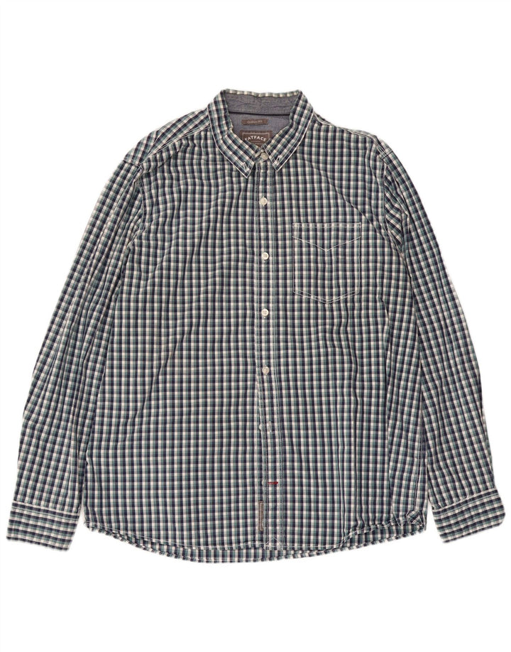 FAT FACE Ανδρικό πουκάμισο 2XL Blue Check Cotton