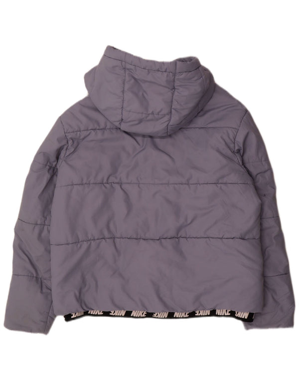 Γυναικείο μπουφάν NIKE με κουκούλα με κουκούλα, γραφικό, UK 18 XL μπλε πολυεστέρας