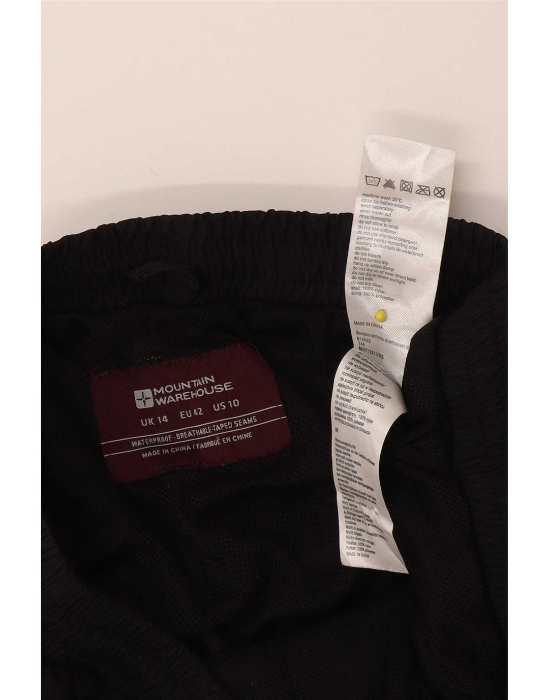 Mountain Warehouse Γυναικείο Αδιάβροχο Παντελόνι UK 14 Large Black Nylon