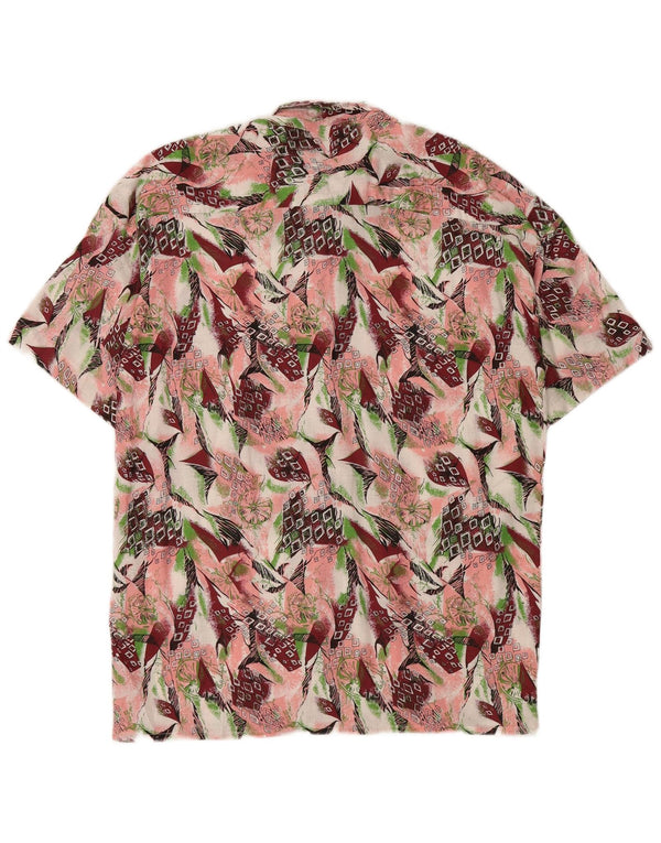 Vintage Ανδρικό πουκάμισο Abstract Pattern Μέγεθος 39/40 Μεσαίο Πολύχρωμο