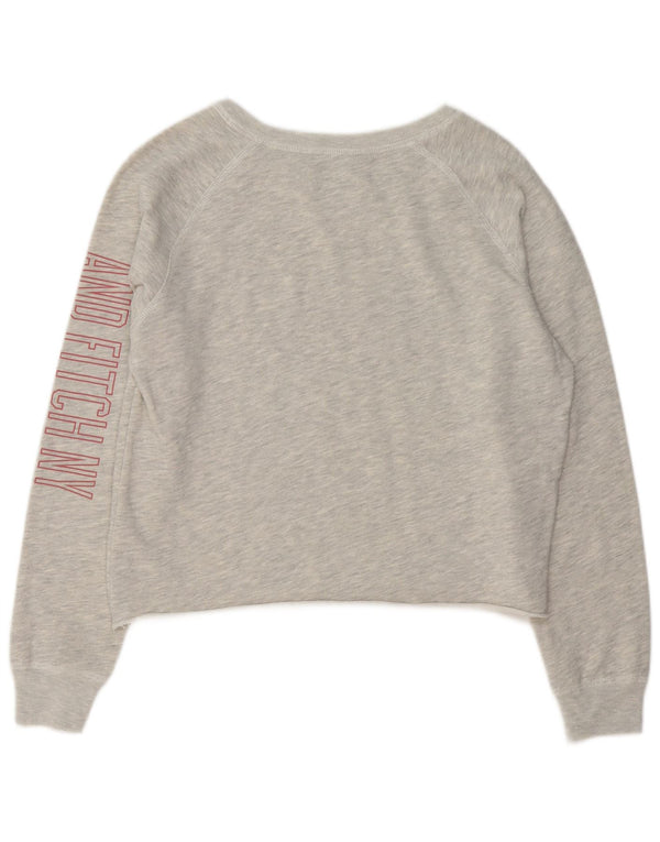 Γυναικείο γραφικό φούτερ Abercrombie & Fitch Jumper UK 10 Small Grey