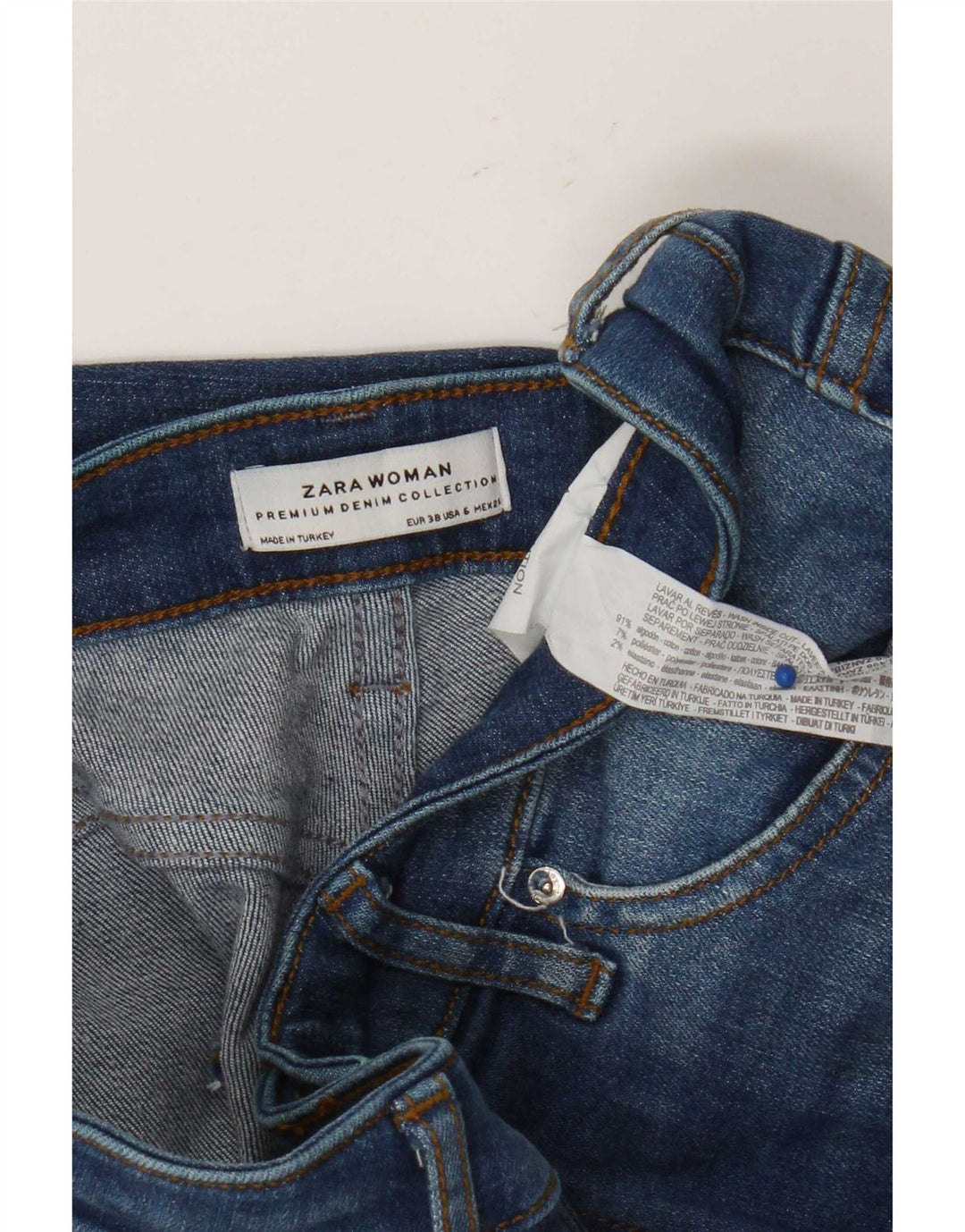 Zara Γυναικείο Τζιν EU 38 Small W28 L32 Μπλε βαμβακερό