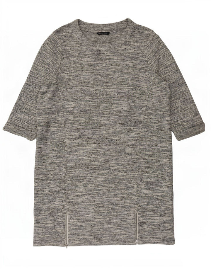 Marks & Spencer γυναικείο φόρεμα 3/4 μανίκι Shift UK 20 2XL με γκρι φλύκταινες