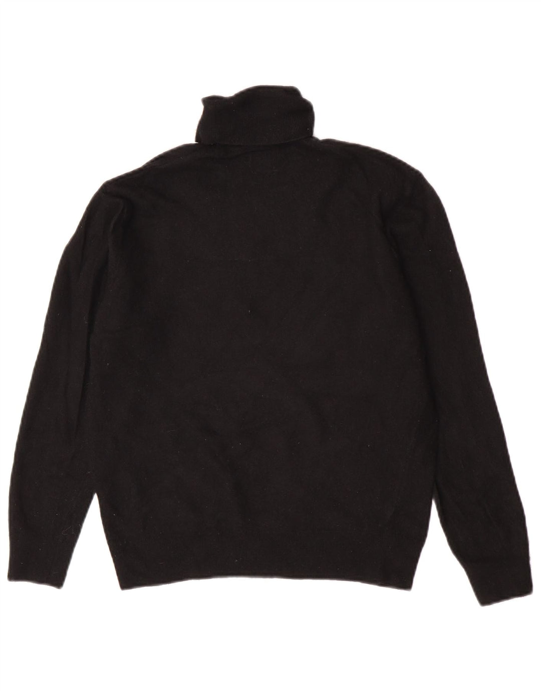 Zara Γυναικείο πουλόβερ με ρολό λαιμόκοψη UK 14 μεσαίο μαύρο μαλλί