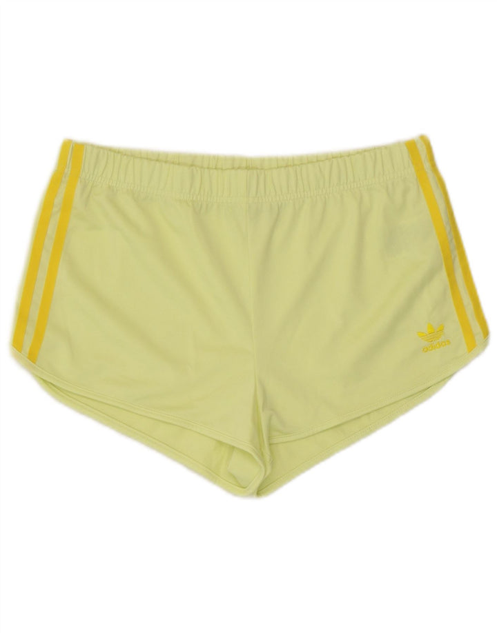 Γυναικείο αθλητικό σορτς Adidas UK 12 μεσαίου κίτρινου πολυεστέρα