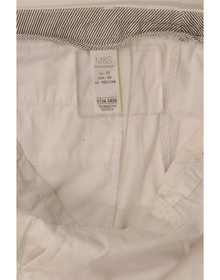 Marks & Spencer Γυναικείο σορτς Chino UK 12 Medium W34 Λευκό βαμβακερό