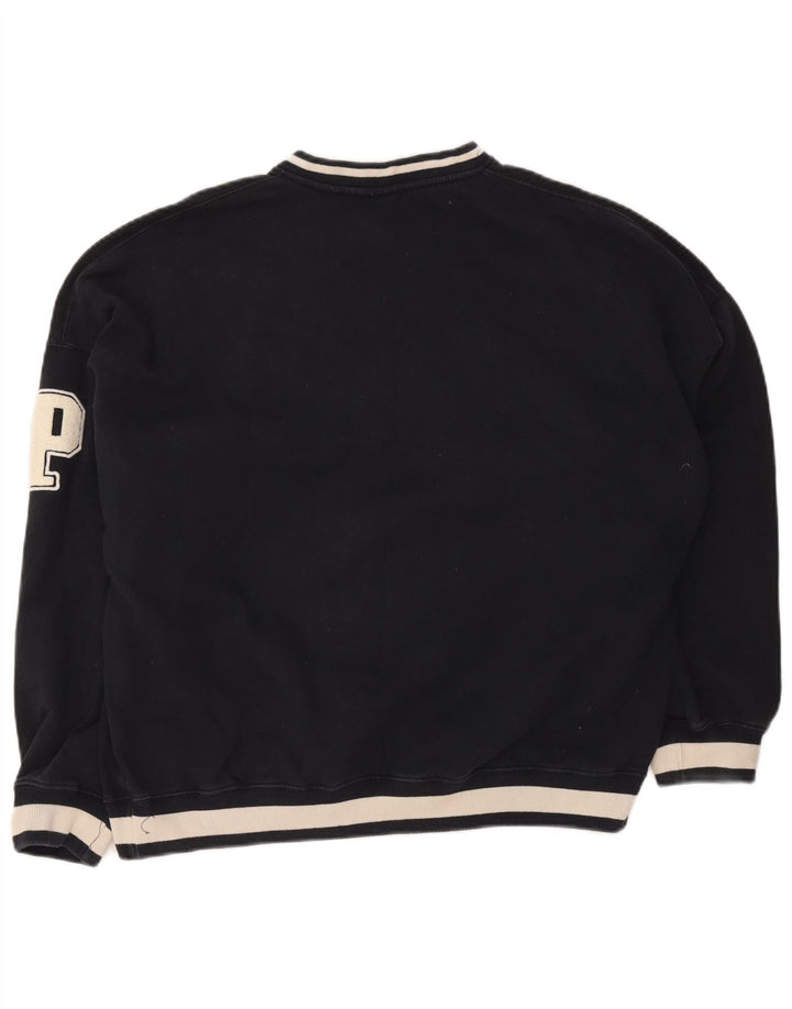 Pull & Bear Ανδρικό φούτερ Pasadena Jumper Large Navy Blue Colourblock