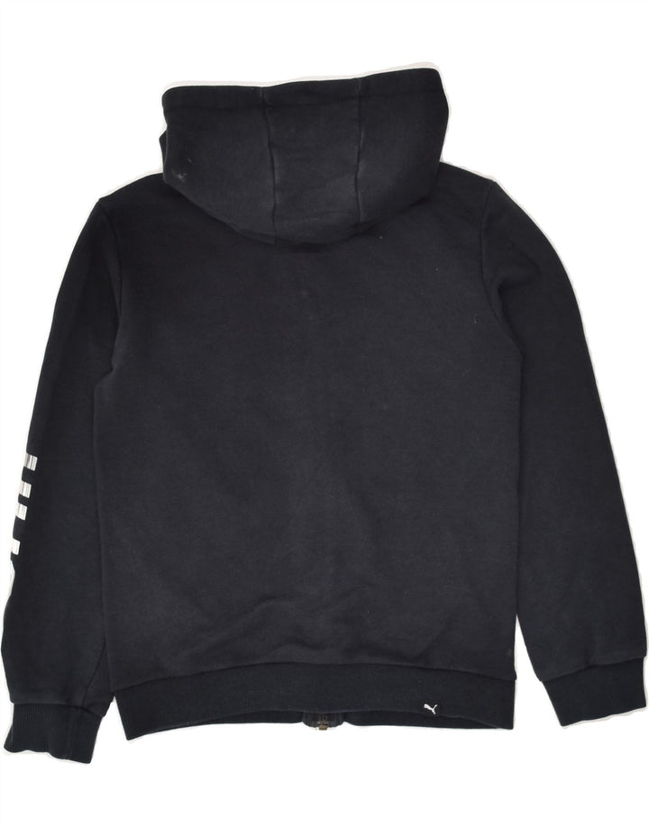 PUMA Boys Graphic Zip Hoodie Sweater 9-10 Years Black Cotton | Vintage Puma | Thrift | Second-Hand Puma | Used Clothing | Messina Hembry 