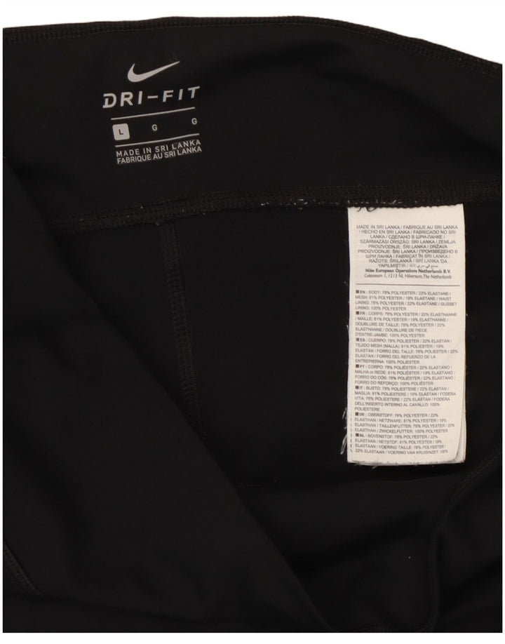 Γυναικείο κολάν Nike Dri Fit UK 14 Μεγάλο μαύρο πολυεστέρα