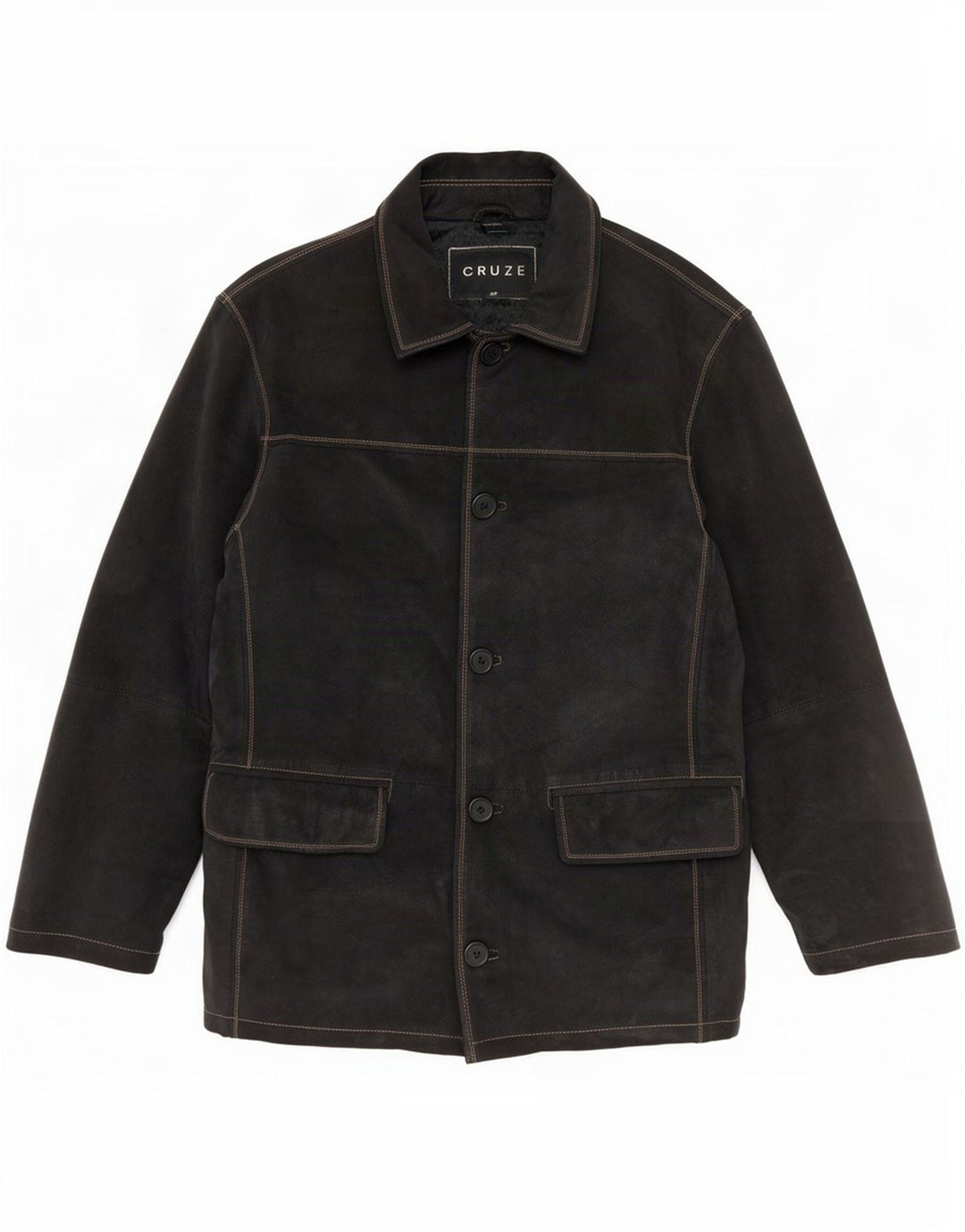 Vintage Γυναικείο Oversized Δερμάτινο Μπουφάν UK 10 Small Black