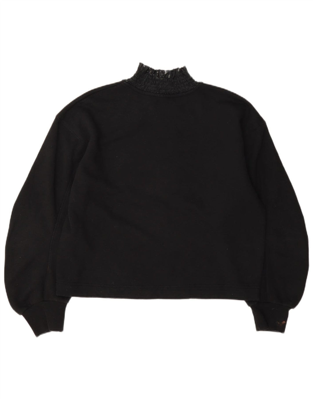 Zara Γυναικεία Μακρυμάνικη Μπλούζα Oversized Μπλούζα UK 10 Small Black Cotton