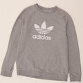 Ανδρικό γραφικό φούτερ Adidas, μεσαίο γκρι βαμβακερό