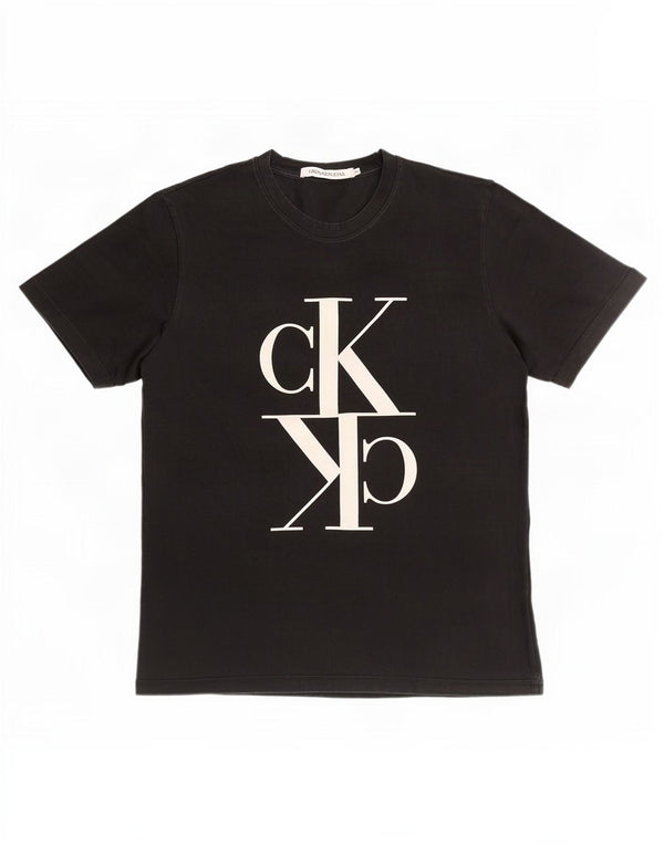 Γυναικείο γραφικό μπλουζάκι Calvin Klein Jeans Top UK 18 XL Μαύρο