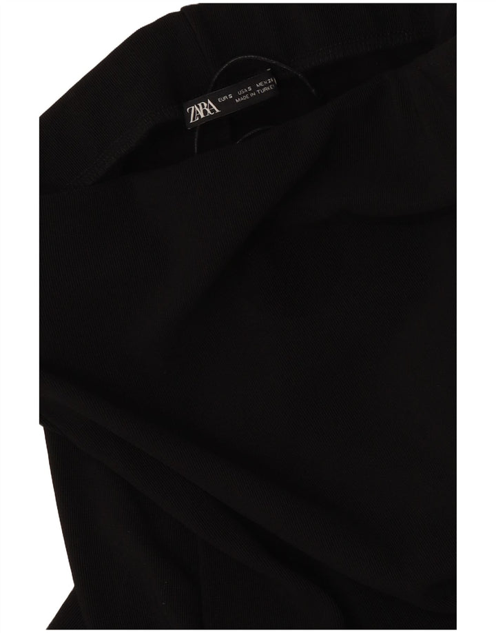 Zara Γυναικεία Midi Φούστα Μικρή W26 Μαύρη