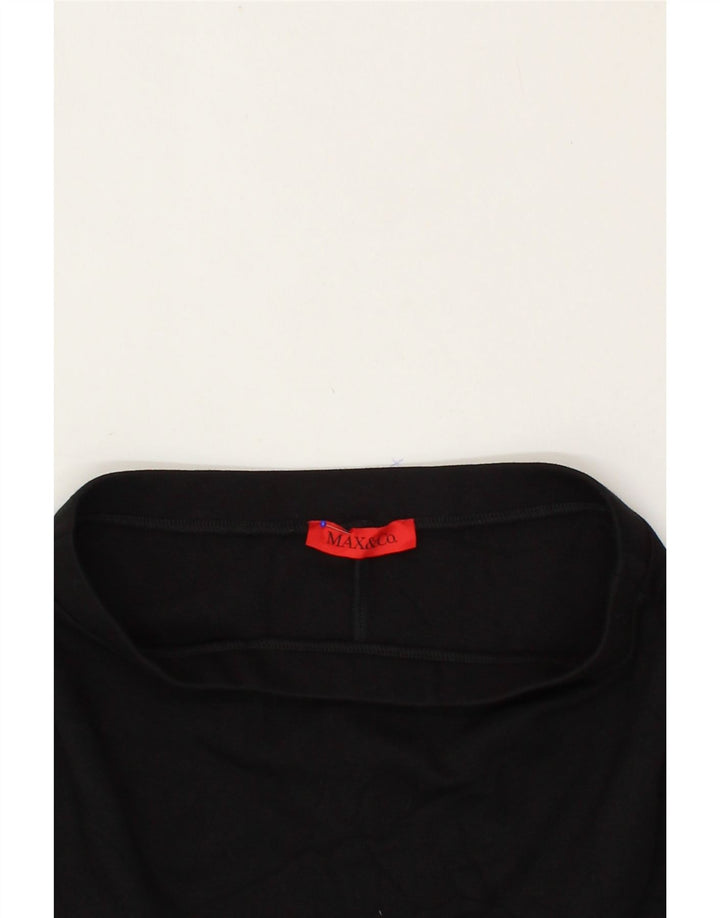 MAX & CO. Womens A-Line Skirt Small W27 Black Viscose Vintage Max & Co. and Second-Hand Max & Co. from Messina Hembry 