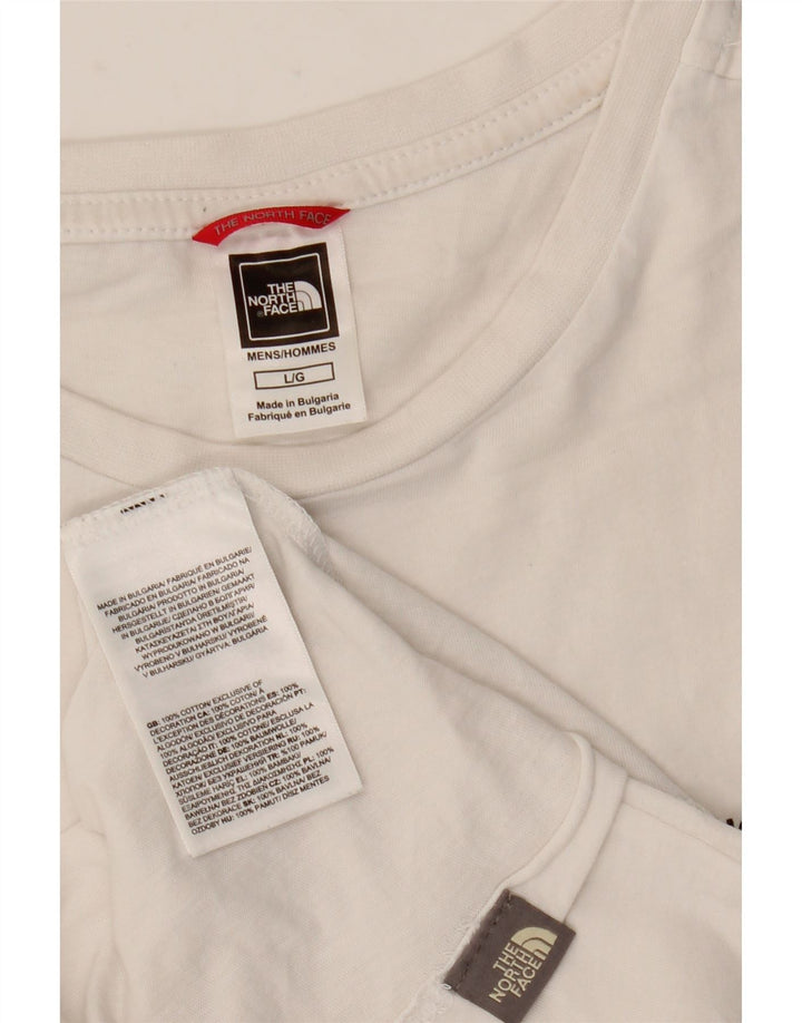THE NORTH FACE Ανδρικό T-Shirt Top μεγάλο λευκό βαμβακερό