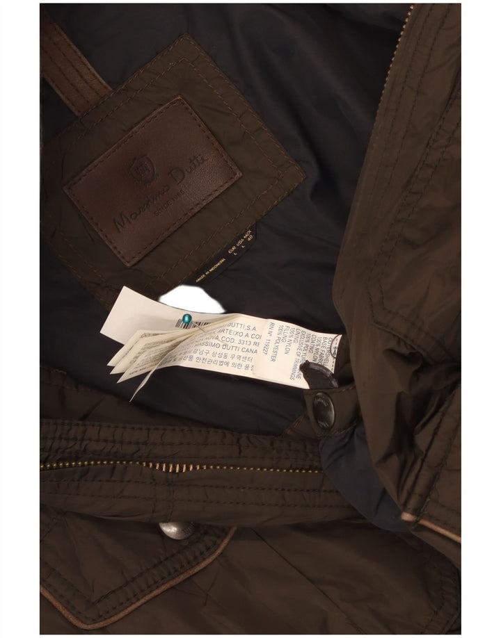MASSIMO DUTTI Ανδρικό Utility Jacket UK 40 Large Khaki Nylon