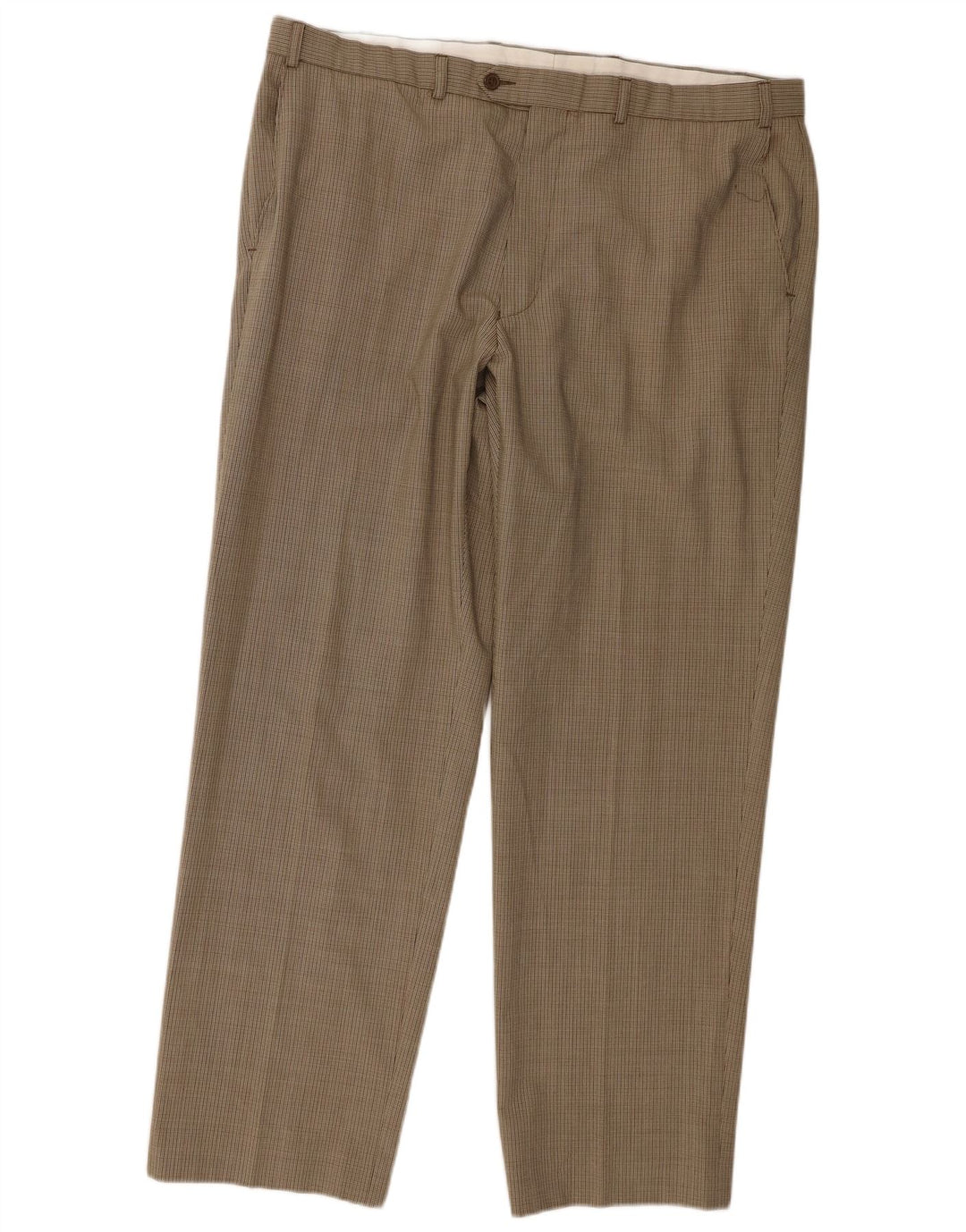Ανδρικό ίσιο παντελόνι Marks & Spencer W40 L31 Beige Houndstooth