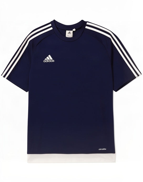 Ανδρικό T-Shirt Climalite Adidas Top Medium Navy Blue Colorblock Πολυεστέρας