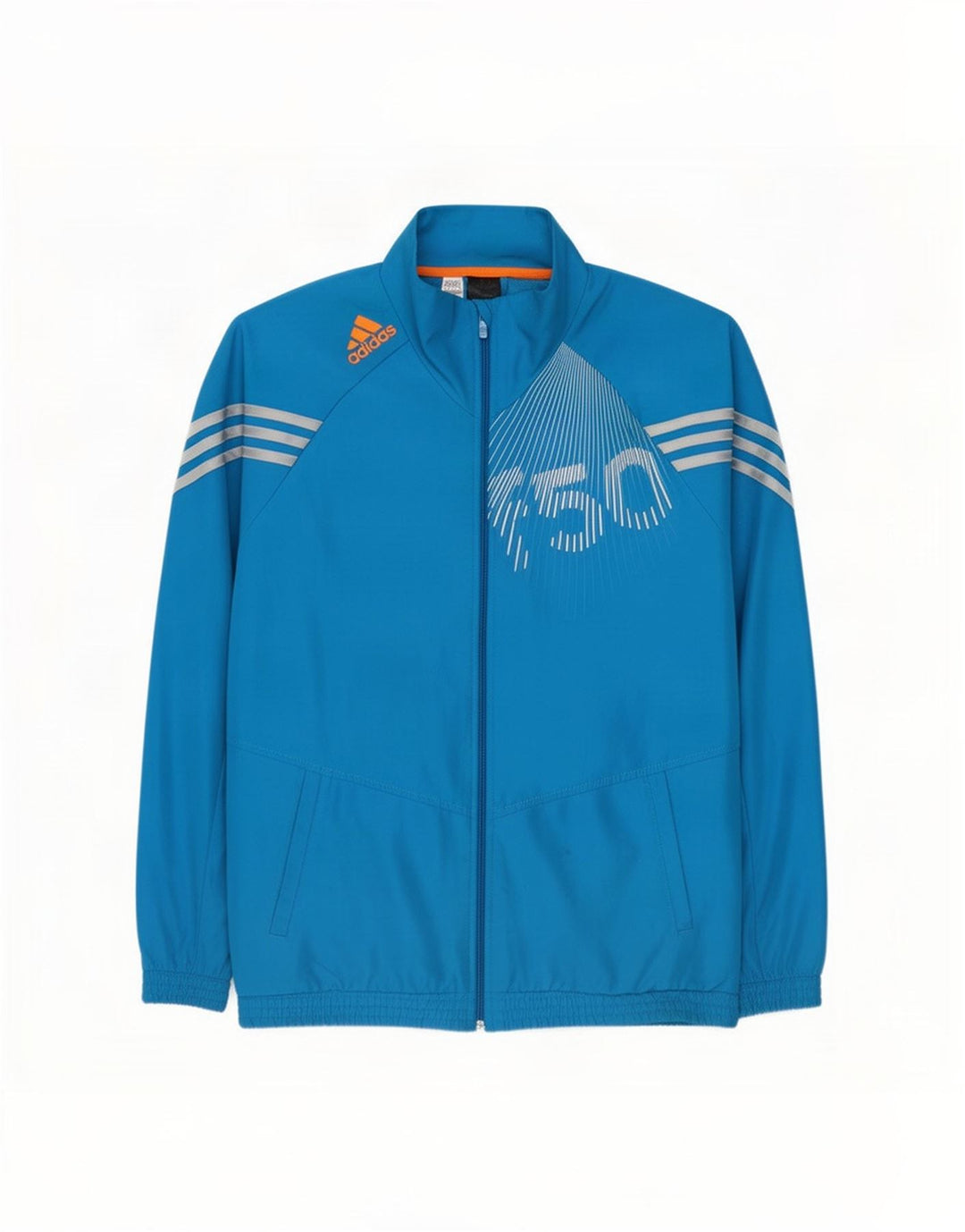 Ανδρική αθλητική φόρμα γραφικών Adidas Top Jacket μεσαίο μπλε πολυεστέρας