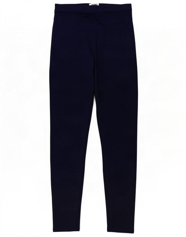 Marks & Spencer Womens Casual Trousers UK 14 Large W30 L30 Navy Blue