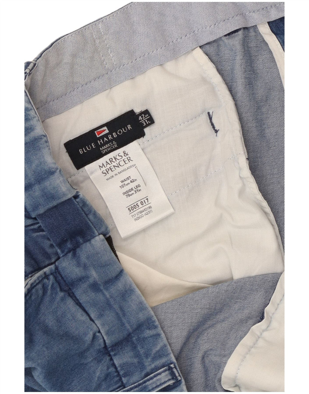 Ανδρικό τζιν Marks & Spencer Blue Harbor Straight W42 L28 Blue Cotton