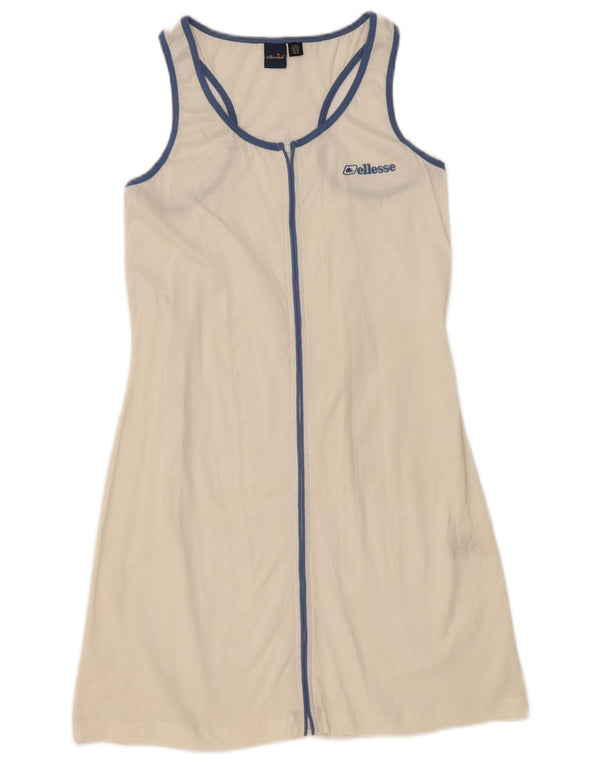 Γυναικείο αμάνικο φόρεμα τένις Ellesse UK 12 μεσαίο λευκό βαμβακερό