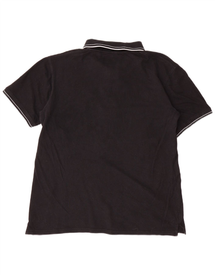 Ανδρικό πουκάμισο πόλο Lyle & Scott 2XL μαύρο βαμβακερό