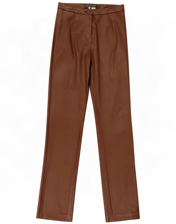 Βαμβακερή ζώνη Γυναικεία Slim Casual Παντελόνι IT 42 Medium W26 L32 Καφέ Ακρυλικό