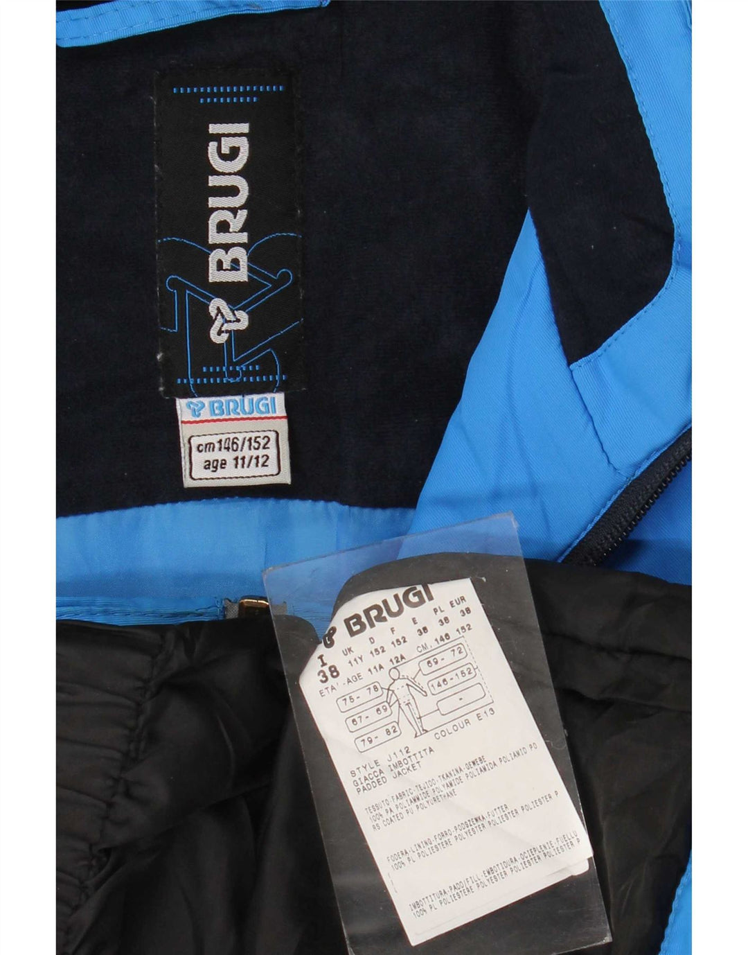 Μπουφάν Brugi Boys Ski 11-12 Years Blue Colourblock Polyamide