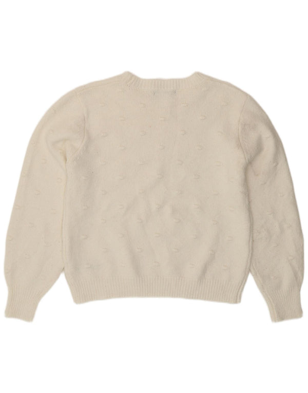 Marks & Spencer Γυναικείο πουλόβερ με λαιμόκοψη UK 14 Medium White