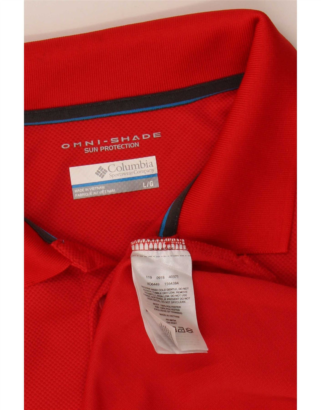 Ανδρικό πουκάμισο Polo Columbia Omni-Shade μεγάλο κόκκινο πολυεστέρα
