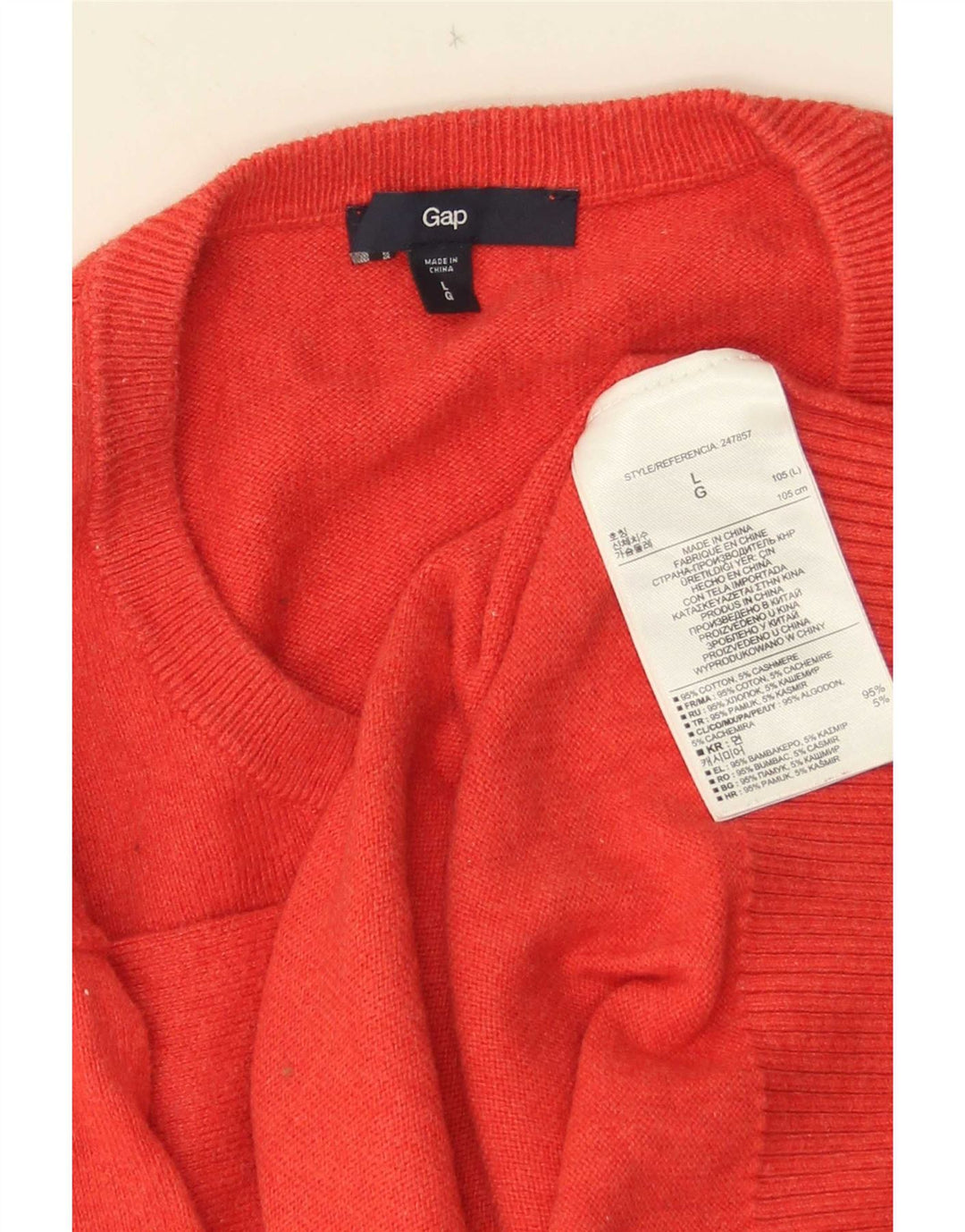 Ανδρικό πουλόβερ Gap Crew Neck Jumper μεγάλο κόκκινο βαμβακερό