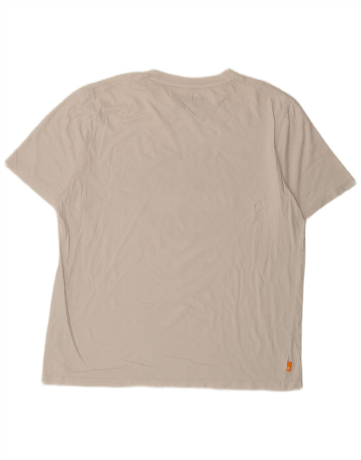 Timberland Ανδρικό T-Shirt Regular Fit Top XL Λευκό βαμβακερό
