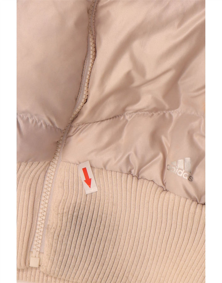 Adidas Γυναικείο μπουφάν με επένδυση UK 12 Medium Beige Nylon