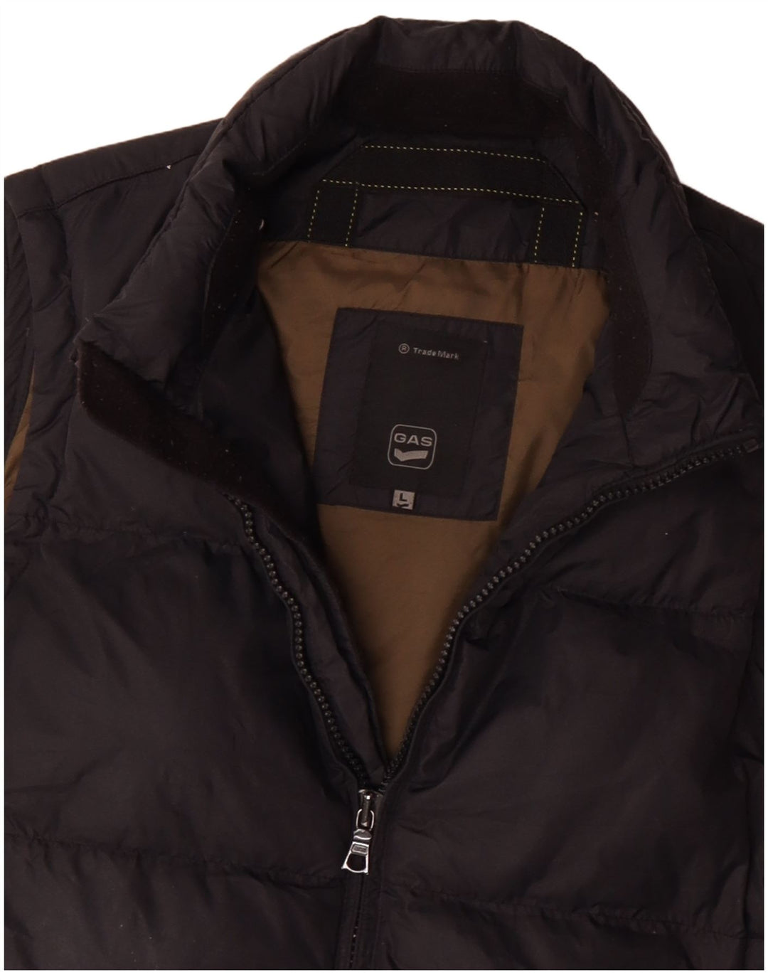Μεγάλος μαύρος πολυεστέρας Gas Mens Padded Gilet UK 40