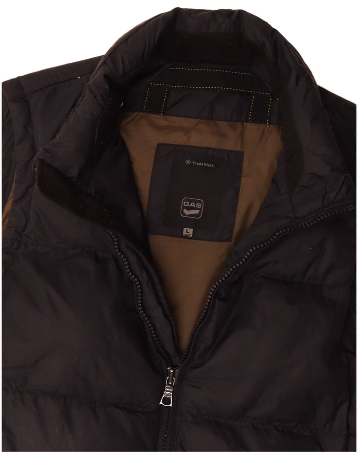 Μεγάλος μαύρος πολυεστέρας Gas Mens Padded Gilet UK 40