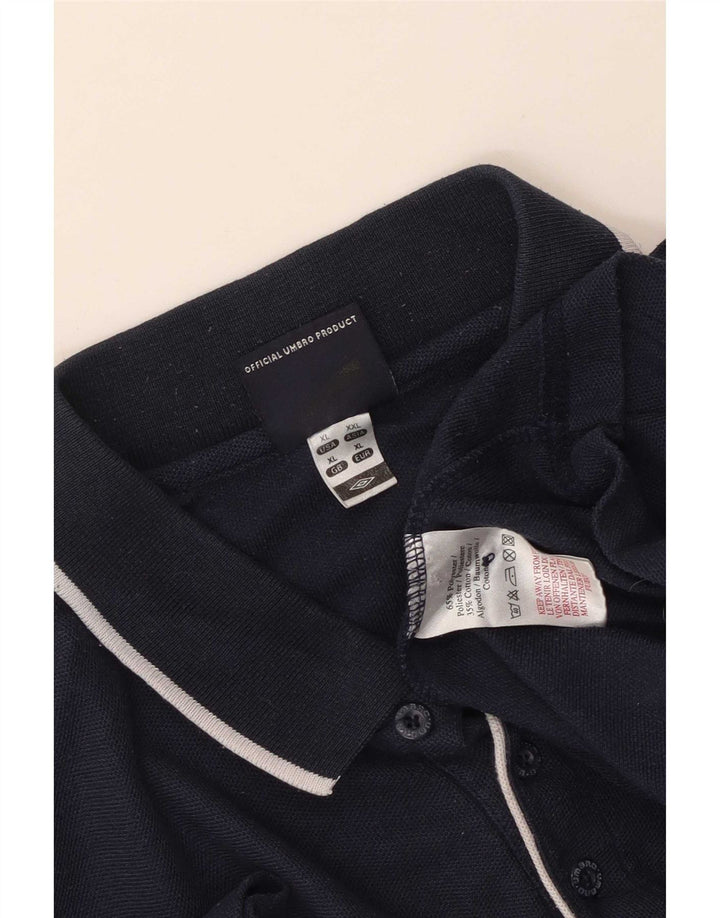Ανδρικό πουκάμισο Umbro Polo XL Navy Blue Polyester